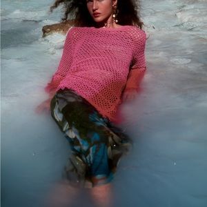 Pink fringe mini dress